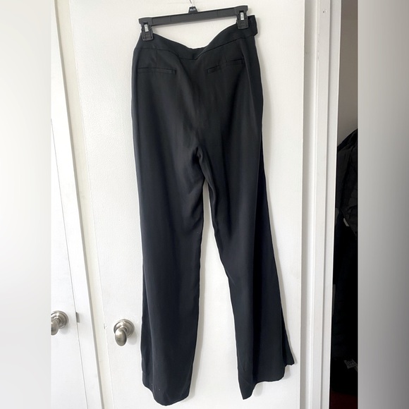 BCBG black Lyocell Wide Leg black High Rise paperbag trouser dress pants - Picture 3 of 8